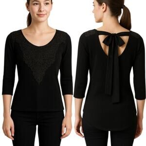 Maurices 3/4 Sleeve Tie Back Shirt